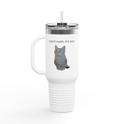 Funny Cat Insulated Travel Mug - 40oz - Perfect for Hot Drinks