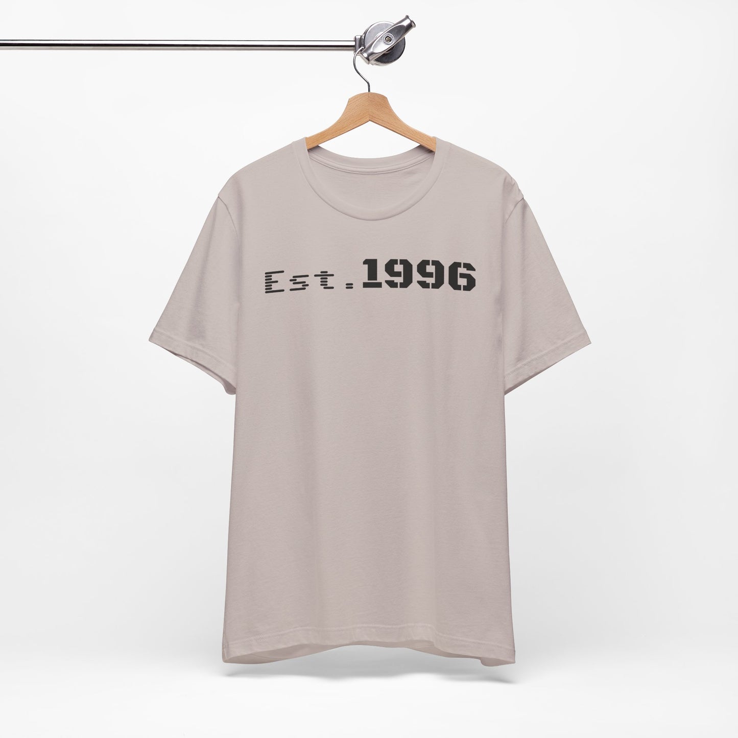 Unisex Jersey Tee - 'Est. 1996' Graphic Shirt, Birthday Gift, Casual Wear, Vintage Style, Retro Fashion, Gift for Him/Her