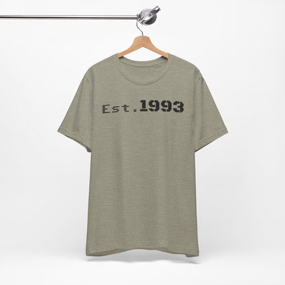 Est. 1993 Unisex Short Sleeve Tee - Perfect for Birthdays, Nostalgia, Casual Wear, Gifts, and Celebrations