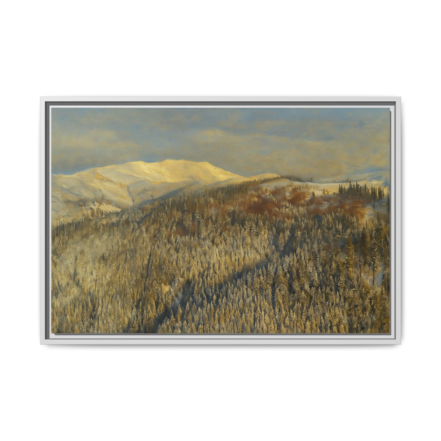 Framed Mountain Canvas Art, Perfect for Home Decor, Nature Wall Art, Gift for Nature Lovers, Cozy Atmosphere