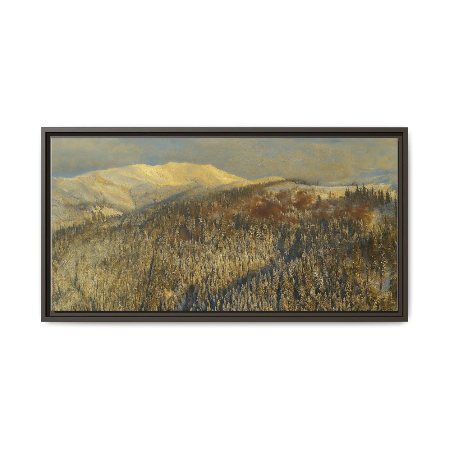 Framed Mountain Canvas Art, Perfect for Home Decor, Nature Wall Art, Gift for Nature Lovers, Cozy Atmosphere