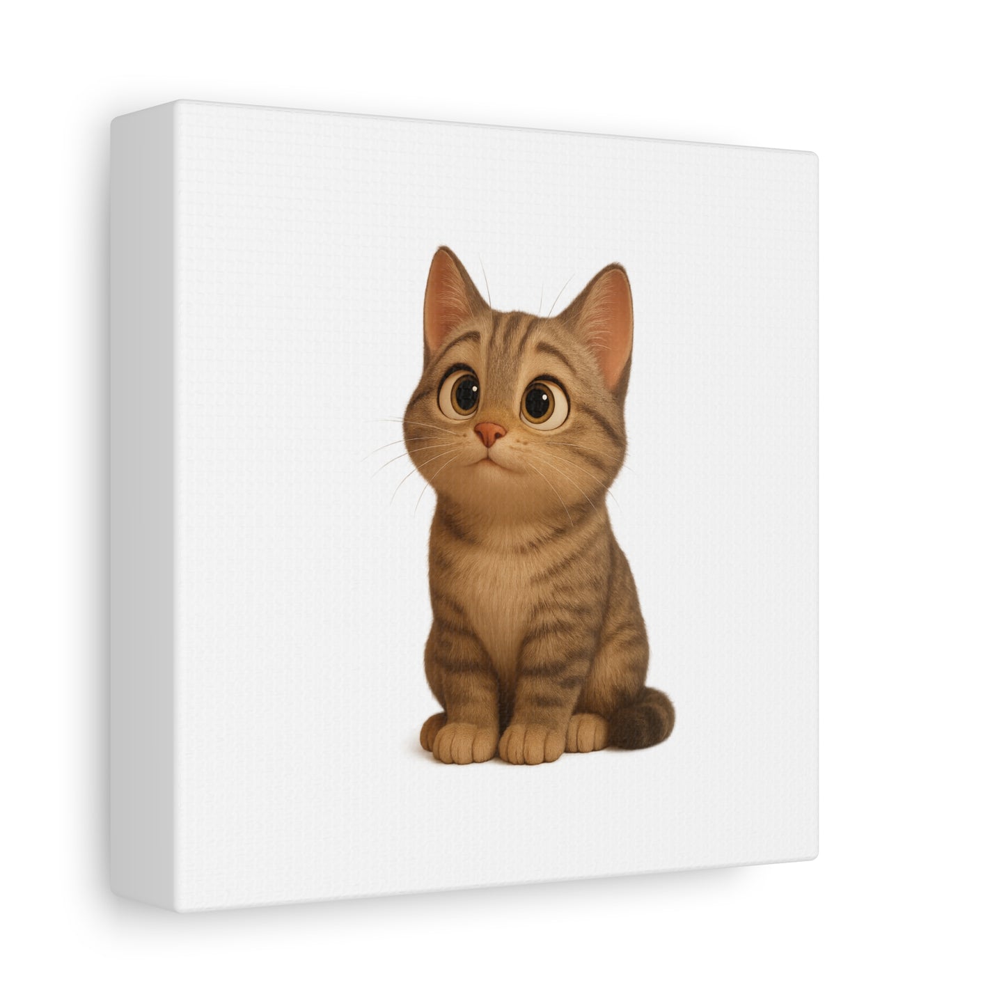 Adorable Cat Canvas Art, Cute Cat Wall Decor, Pet Lover Gift, Nursery Wall Art, Animal Print, Modern Home Decor