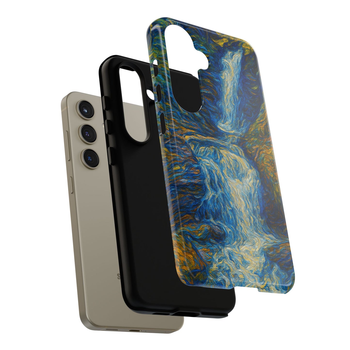 Artistic Phone Case - Waterfall Design, Unique Gift, Phone Accessory, Nature Lover, Original Artwork