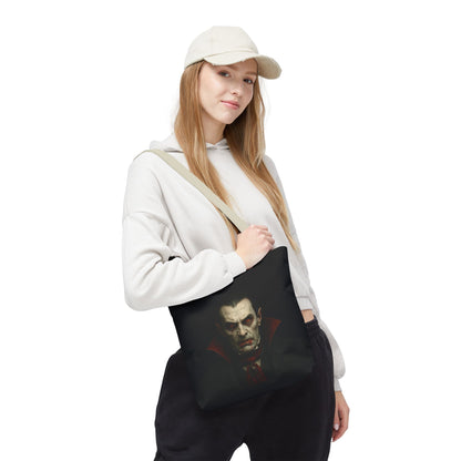 Vampire Haunted Tote Bag, Spooky Shopping Bag, Halloween Accessory, Gothic Style Handbag, Perfect for Halloween Parties, Unisex Tote