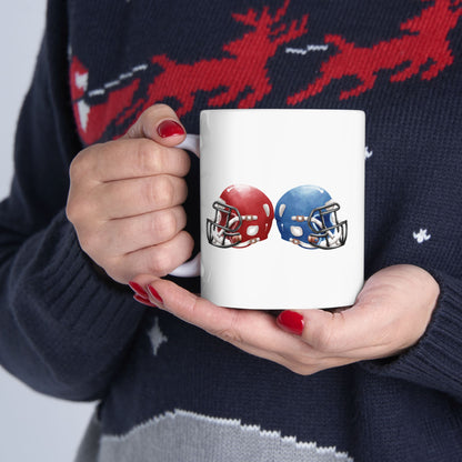 Football Fan Ceramic Mug | 11oz, 15oz | Perfect for Game Day, Sports Enthusiasts, Gifts, Tailgating, Team Celebration