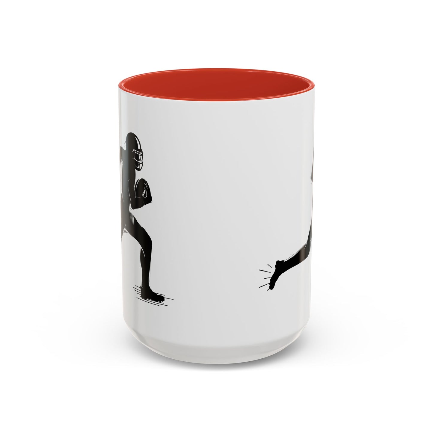 Football Player Themed Accent Coffee Mug, Sports Fan Gift, Unique Mug for Athletes, Coffee Lover, Game Day Essential