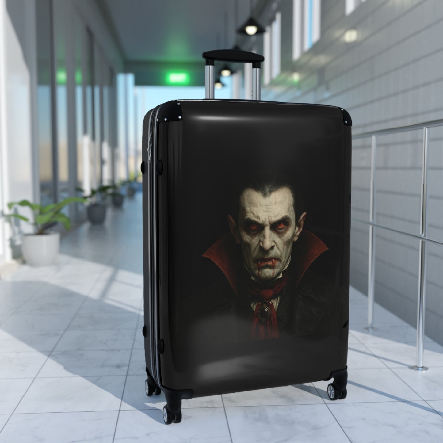 Spooky Vampire Luggage, Halloween Travel Bag, Dracula Suitcase, Gothic Carry-On, Horror Trip Gear