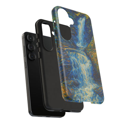Artistic Phone Case - Waterfall Design, Unique Gift, Phone Accessory, Nature Lover, Original Artwork