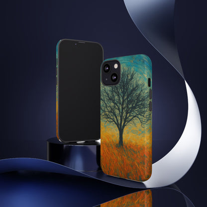 Artistic Phone Case with Tree Design, Nature Lover Gift, Unique Phone Cover, Holiday Present, Eco-friendly Tech Accessories