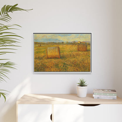 Framed Matte Canvas Wall Art - Rustic Farm Landscape, Country Decor, Home Gallery, Gift for Nature Lovers, Housewarming Decor