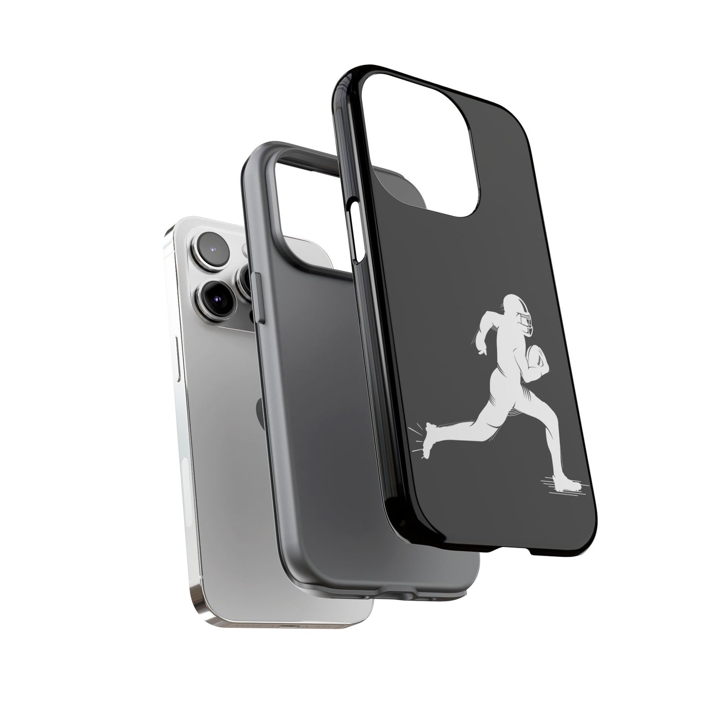 Football Player Phone Case, Tough Cases, Sports Phone Cover, Gift for Athletes, iPhone & Samsung Accessories, Running Player Design