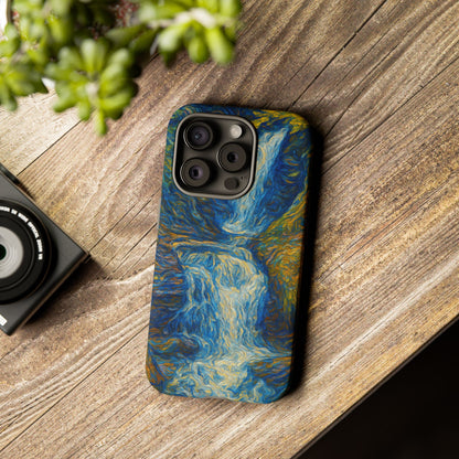 Artistic Phone Case - Waterfall Design, Unique Gift, Phone Accessory, Nature Lover, Original Artwork