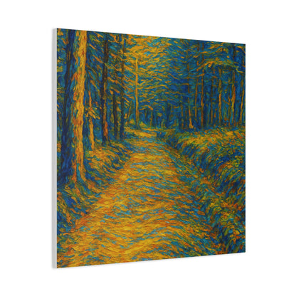 Van Gogh Style Forest Canvas Art | Nature Wall Decor, Home Office Accent, Gift for Nature Lovers, Gallery Wrapped, Living Room Wall Art