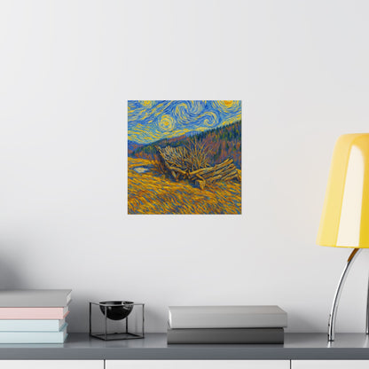 Matte Vertical Posters of Starry Night - Art Print for Home Decor, Wall Art, Gift for Art Lovers, Bacground for Celebrations