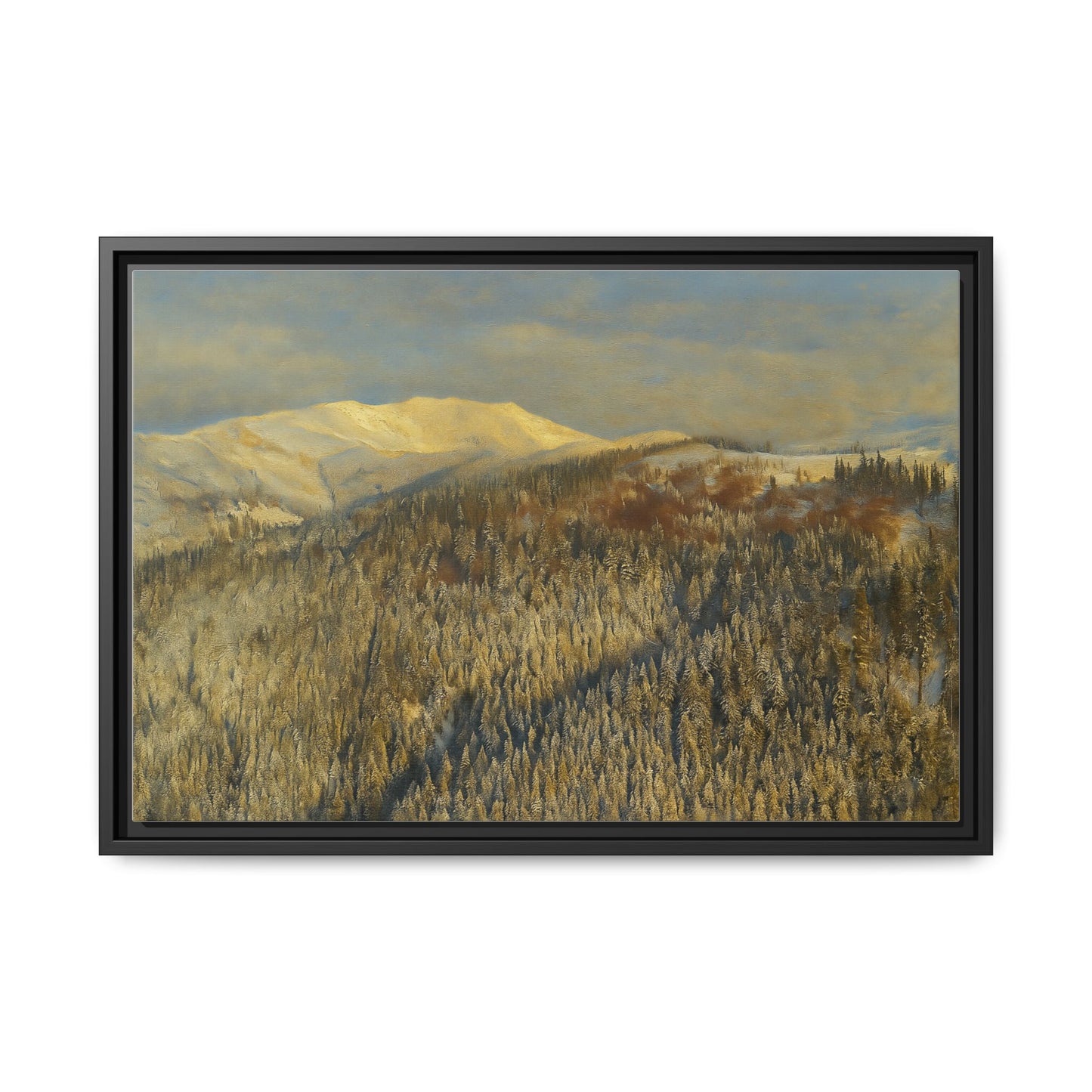 Framed Mountain Canvas Art, Perfect for Home Decor, Nature Wall Art, Gift for Nature Lovers, Cozy Atmosphere