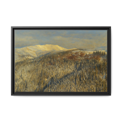 Framed Mountain Canvas Art, Perfect for Home Decor, Nature Wall Art, Gift for Nature Lovers, Cozy Atmosphere