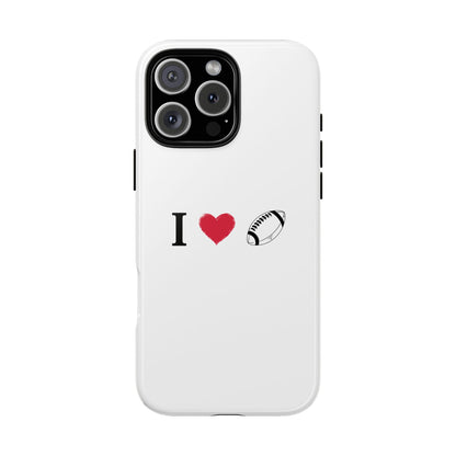 Football Love Phone Case - Tough Cases, Unique Sports Lover Gift, Personalized Cellphone Cover, Birthday Present, Sports Equipment