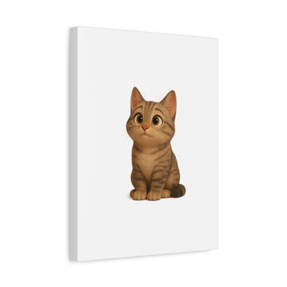 Adorable Cat Canvas Art, Cute Cat Wall Decor, Pet Lover Gift, Nursery Wall Art, Animal Print, Modern Home Decor