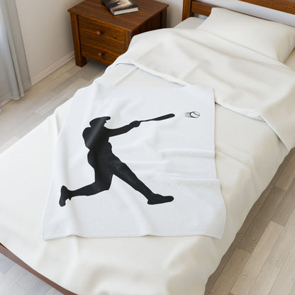 Baseball Velveteen Plush Blanket, Cozy Sports Throw, Soft Blanket for Fans, Great Gift for Baseball Lovers, Home Decor