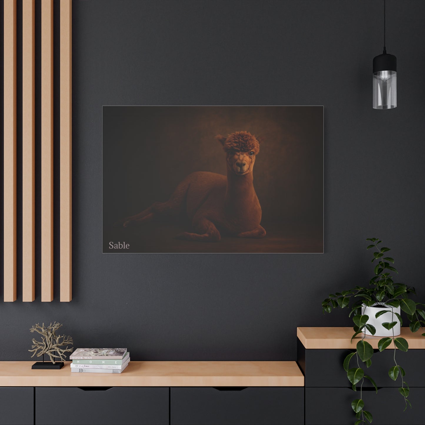Alpaca Portrait Matte Canvas