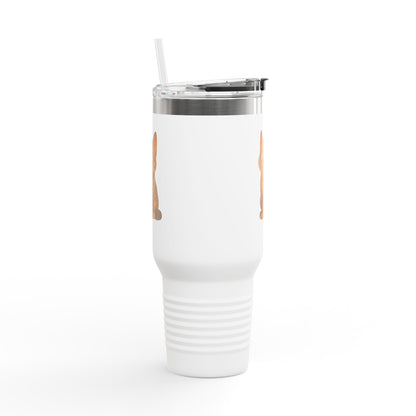 Cute Cat Insulated Travel Mug, Perfect for Pet Lovers, 40oz Coffee Cup, Travel Tumbler, Gift for Cat Lovers, Customizable Mug