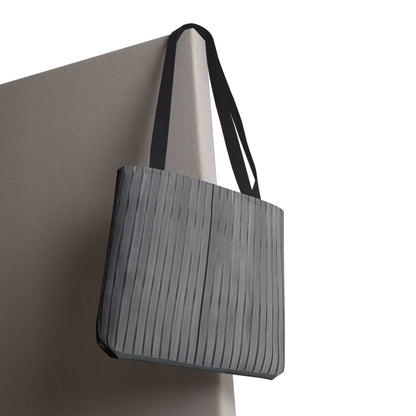 Stylish Gray Striped Tote Bag for Everyday Use
