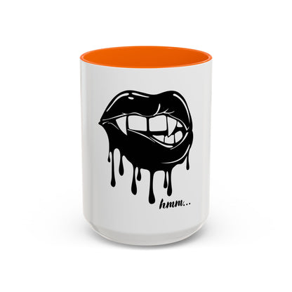 Vampire Lip Accent Coffee Mug - 11oz & 15oz - Unique Halloween Gift