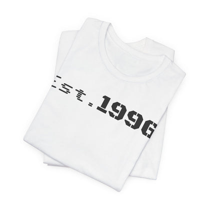 Unisex Jersey Tee - 'Est. 1996' Graphic Shirt, Birthday Gift, Casual Wear, Vintage Style, Retro Fashion, Gift for Him/Her
