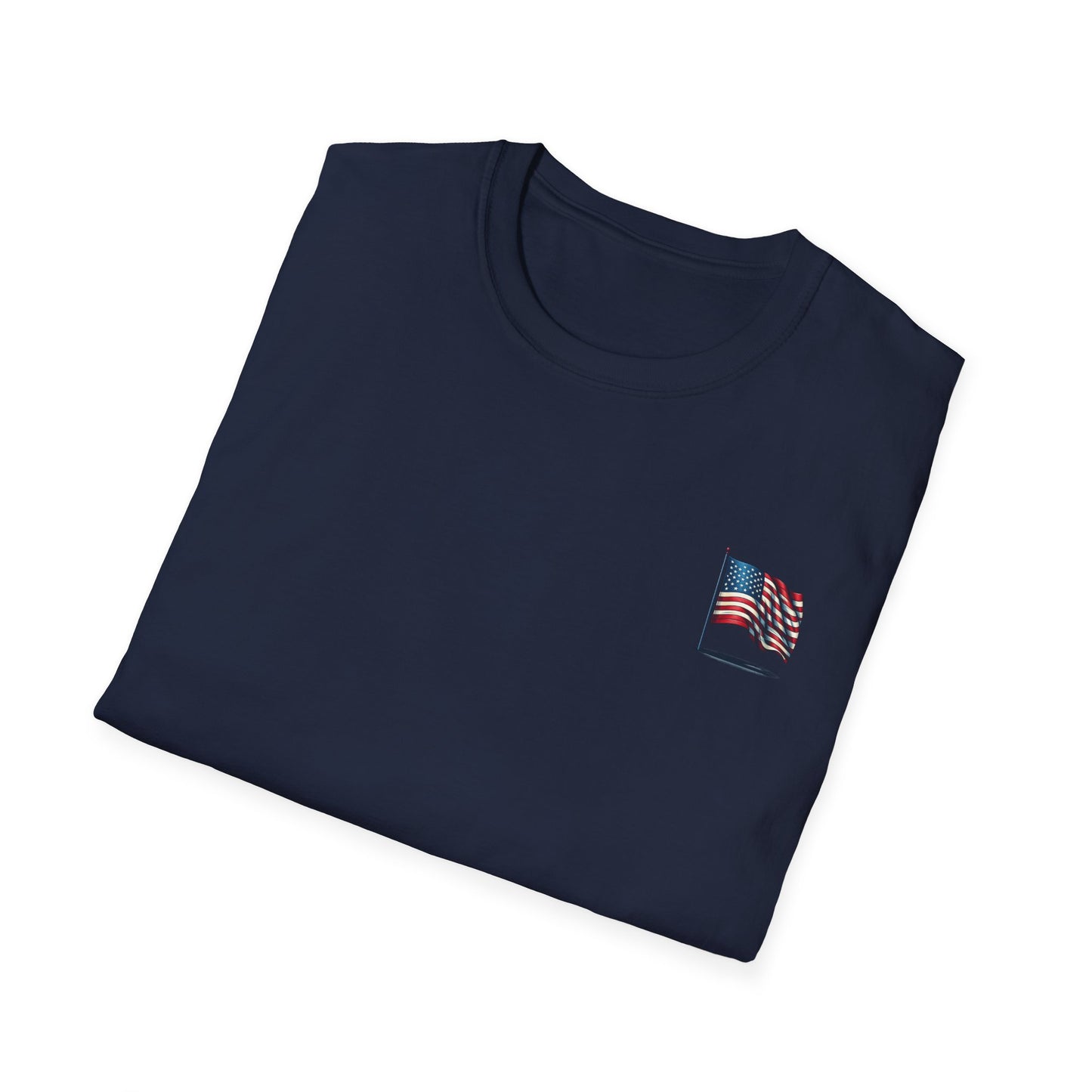 Patriotic Unisex Softstyle T-Shirt, American Flag Tee, USA Pride Shirt, Perfect for Independence Day, Casual Wear