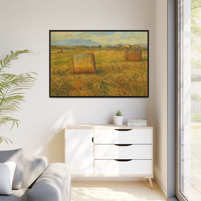 Framed Matte Canvas Wall Art - Rustic Farm Landscape, Country Decor, Home Gallery, Gift for Nature Lovers, Housewarming Decor