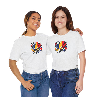 Artistic Heart Unisex Jersey Tee - Vibrant Graphic Tee, Casual Wear, Gift for Art Lovers, Birthday Surprise, Everyday Comfort