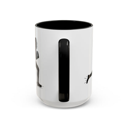 Football Player Themed Accent Coffee Mug, Sports Fan Gift, Unique Mug for Athletes, Coffee Lover, Game Day Essential