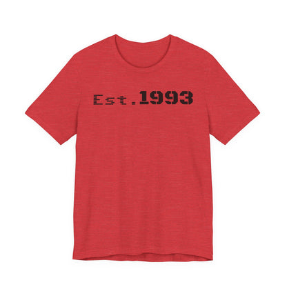 Est. 1993 Unisex Short Sleeve Tee - Perfect for Birthdays, Nostalgia, Casual Wear, Gifts, and Celebrations