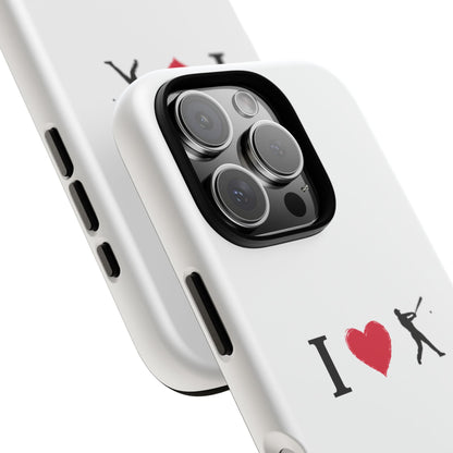 Baseball Love Phone Case, Tough Cases for Sports Lovers, i Heart Baseball Protection, Gift for Players, Cute Sports Case