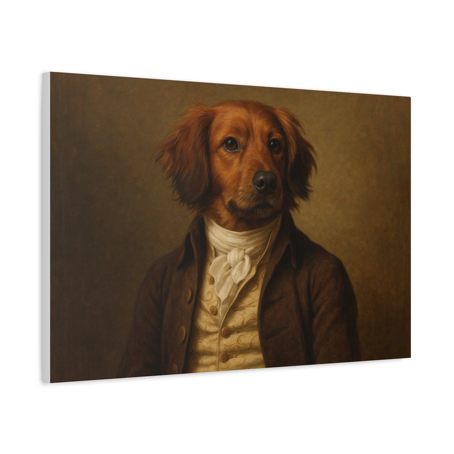 Regal Dog Portrait Matte Canvas