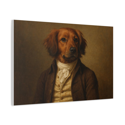 Regal Dog Portrait Matte Canvas