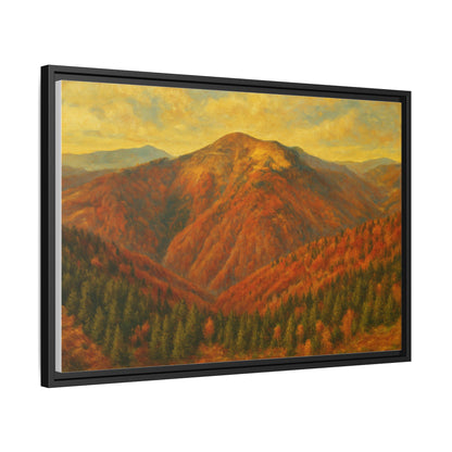 Autumn Landscape Wall Art, Cozy Home Decor, Nature Print, Framed Canvas, Fall Decorations, Gift Idea for Art Lovers