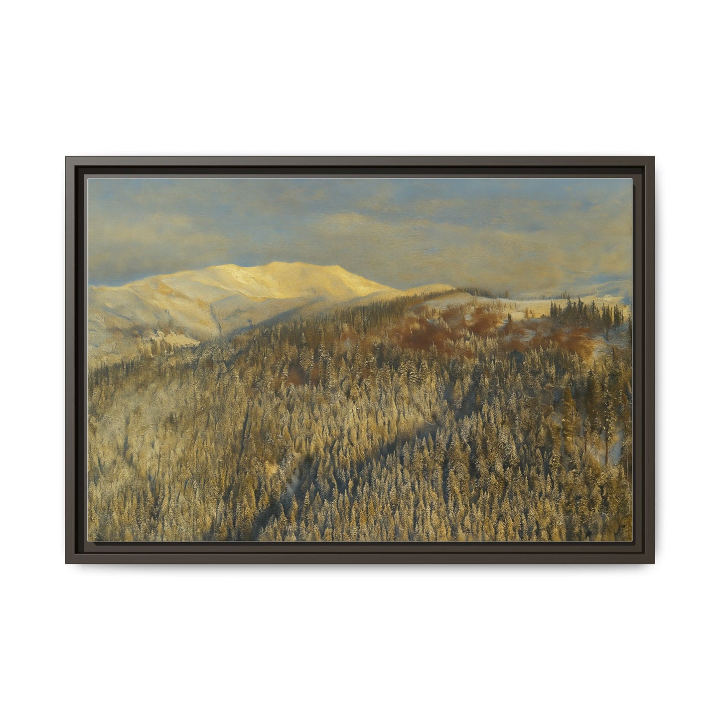 Framed Mountain Canvas Art, Perfect for Home Decor, Nature Wall Art, Gift for Nature Lovers, Cozy Atmosphere