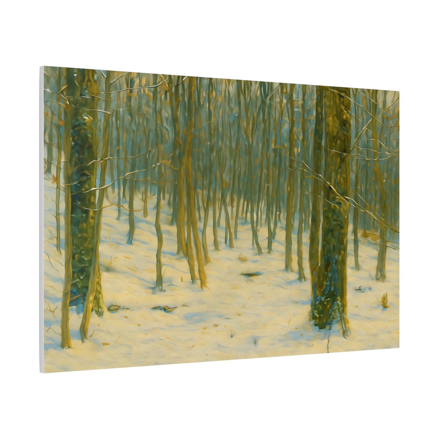 Winter Forest Matte Canvas Art Print, Nature Decor, Stretched Wall Art, Home Decor, Rustic Cabin Decoration, Gift for Nature Lovers
