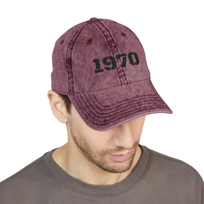 Vintage Embroidered Cap, Retro Baseball Hat, 70s Style Headwear, Gift for Dad, Casual Fashion Accessory