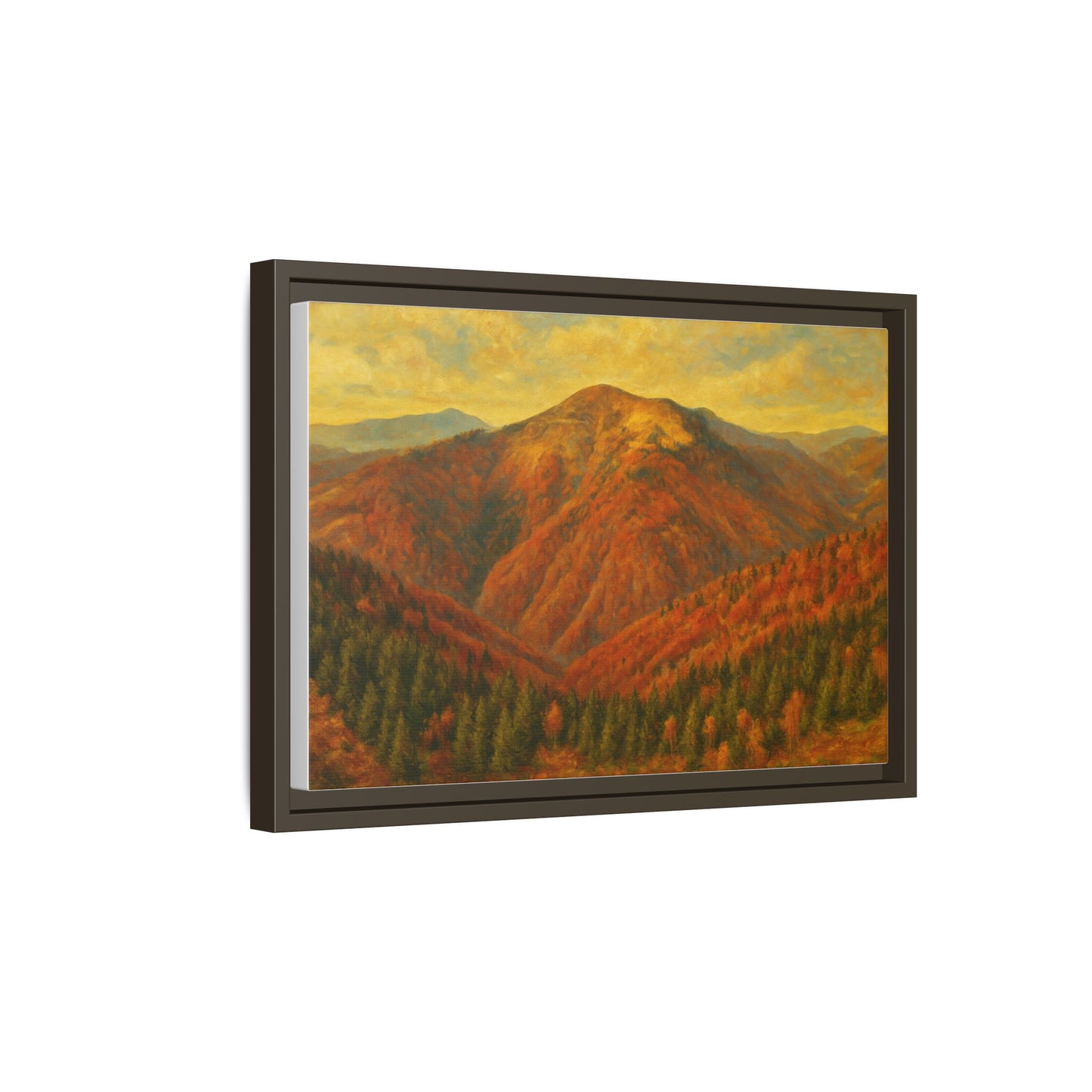 Autumn Landscape Wall Art, Cozy Home Decor, Nature Print, Framed Canvas, Fall Decorations, Gift Idea for Art Lovers