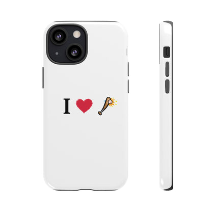 I Love Baseball Vibe Phone Case - Tough Cases for Sports Lovers, Gifts for Athletes, Fun Accessories, iPhone and Android Compatible