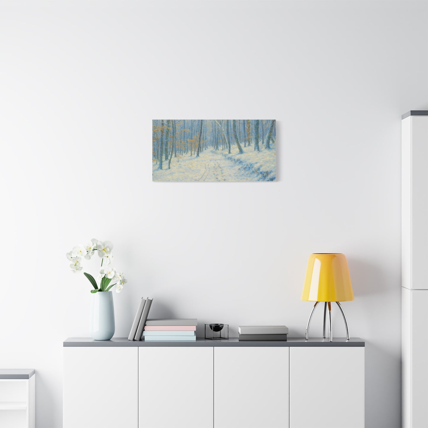 Winter Wonderland Canvas Art, Stretched Canvas Wall Decor, Home Decor, Art for Living Room, Gift for Nature Lovers, Cozy Winter Vibes