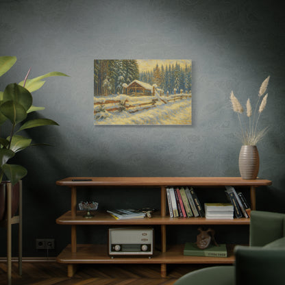 Canvas Wall Art, Winter Landscape Print, Home Decor, Rustic Art, Gift for Nature Lovers, Holiday Decoration