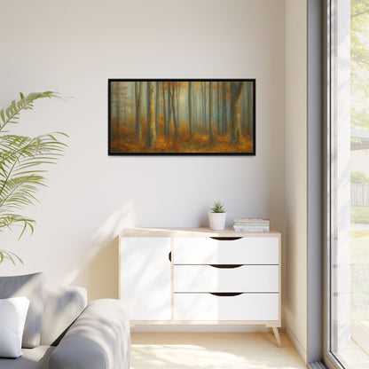 Autumn Forest Canvas Art, Framed Wall Decor, Rustic Home Decor, Nature Artwork, Gift for Nature Lovers
