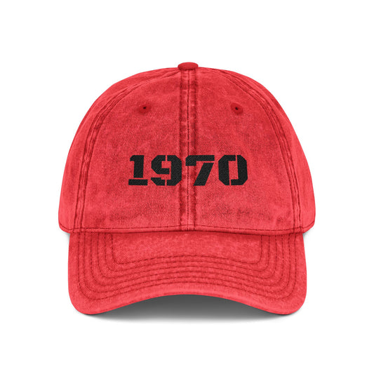 Vintage Embroidered Cap, Retro Baseball Hat, 70s Style Headwear, Gift for Dad, Casual Fashion Accessory - product image
