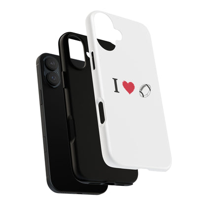 Football Love Phone Case - Tough Cases, Unique Sports Lover Gift, Personalized Cellphone Cover, Birthday Present, Sports Equipment