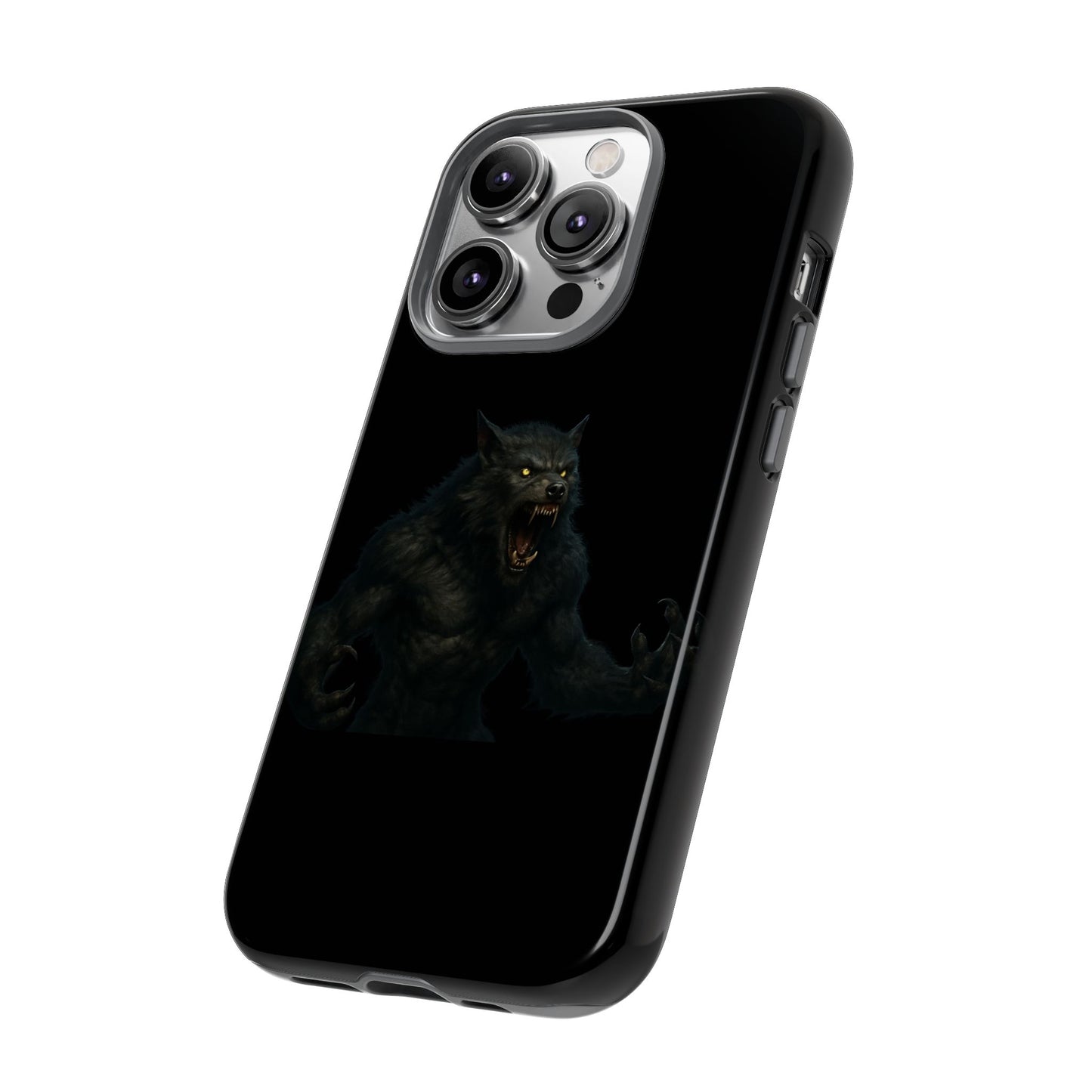 Werewolf Phone Case, Tough Cases, Black Panther Design, Gift for Animal Lovers, Phone Accessories, Fierce Phone Protection