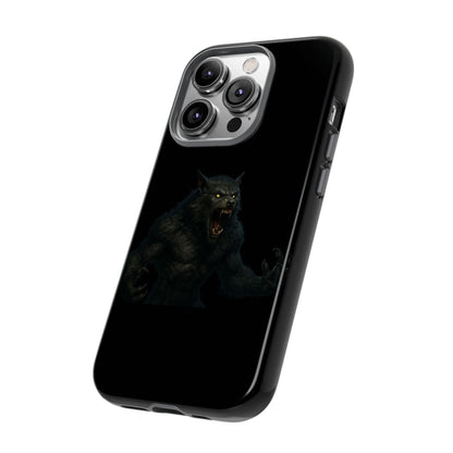 Werewolf Phone Case, Tough Cases, Black Panther Design, Gift for Animal Lovers, Phone Accessories, Fierce Phone Protection