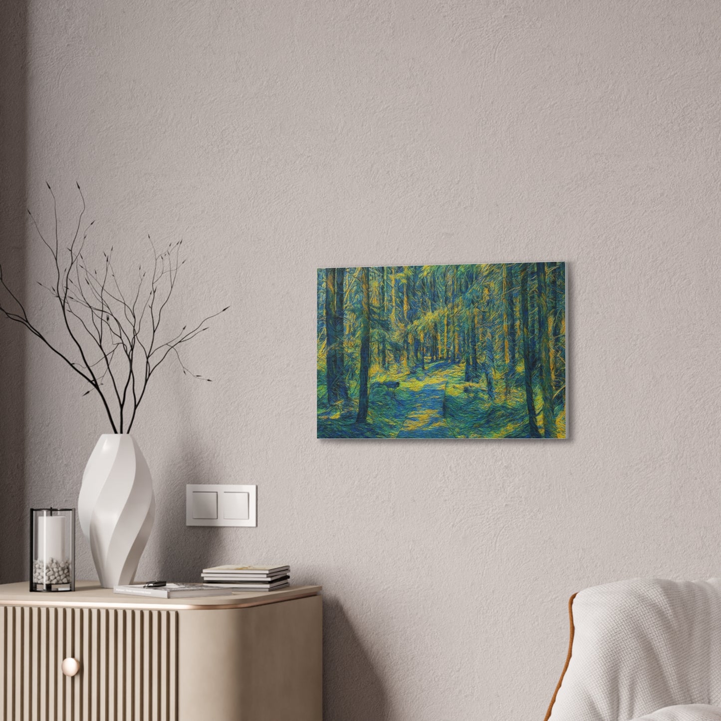 Canvas Art Print, Forest Path Painting, Nature Decor, Wall Art, Gift for Nature Lovers, Home Decor Inspiration